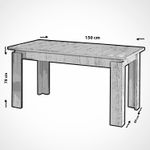 Casa si Gradina - Mobilier - Mese si birouri - Mese bucatarie si dining - Masa extensibila, Hanah Home, pal melaminat, stejar inchis, 78x150x80 cm - Infinity.ro