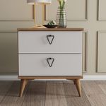 Casa si Gradina - Mobilier - Comode si corpuri - Noptiere - Noptiera, Hanah Home, pal melaminat, stejar si alb, 52x45x55.1 cm - Infinity.ro