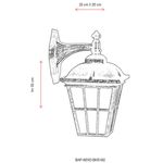 Casa si Gradina - Corpuri si surse de iluminat - Iluminat exterior - Felinare - Felinar de perete exterior, Opviq, abs, maro, 25x20 cm - Infinity.ro