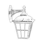 Casa si Gradina - Corpuri si surse de iluminat - Iluminat exterior - Felinare - Felinar de perete exterior, Opviq, abs, maro, 25x20 cm - Infinity.ro