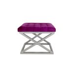 Casa si Gradina - Mobilier - Scaune si fotolii - Tabureti - Taburet, Atelier Del Sofa, metal, argintiu fucsia, 42x50x40 cm, 383EVN1215 - Infinity.ro
