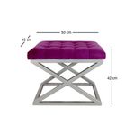 Casa si Gradina - Mobilier - Scaune si fotolii - Tabureti - Taburet, Atelier Del Sofa, metal, argintiu fucsia, 42x50x40 cm, 383EVN1215 - Infinity.ro
