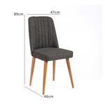 Casa si Gradina - Mobilier - Scaune si fotolii - Scaune - Scaun, Hanah Home, pal melaminat, pin atlantic si antracit, 47x46x89 cm - Infinity.ro