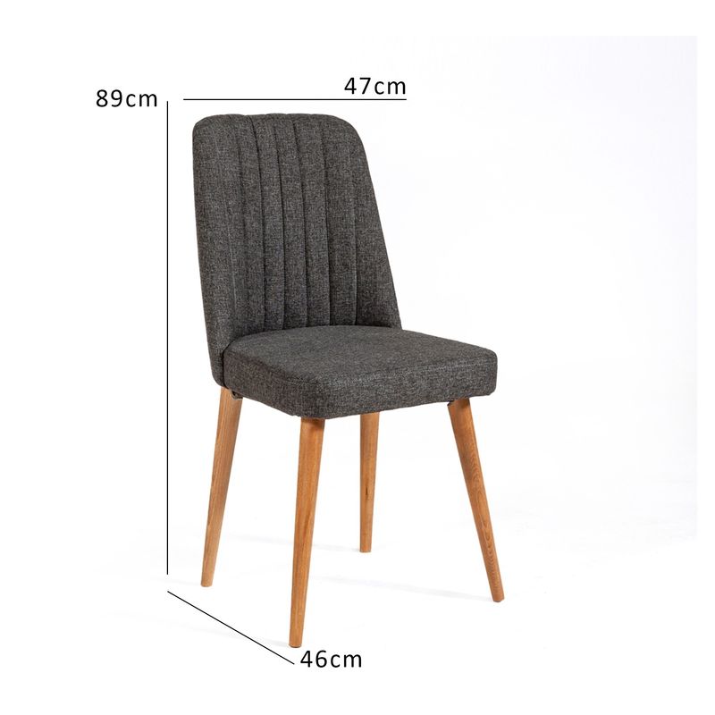 Casa si Gradina - Mobilier - Scaune si fotolii - Scaune - Scaun, Hanah Home, pal melaminat, pin atlantic si antracit, 47x46x89 cm - Infinity.ro