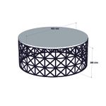 Casa si Gradina - Mobilier - Mese si birouri - Masute de cafea - Masuta de cafea, Hanah Home, pal melaminat, nuc si negru, 90x90x38 cm, 845HCT5227 - Infinity.ro