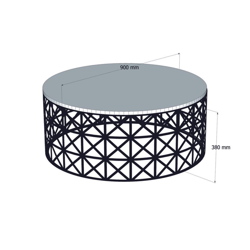 Casa si Gradina - Mobilier - Mese si birouri - Masute de cafea - Masuta de cafea, Hanah Home, pal melaminat, nuc si negru, 90x90x38 cm, 845HCT5227 - Infinity.ro