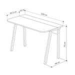 Casa si Gradina - Mobilier - Mese si birouri - Birouri - Birou de studiu, Hanah Home, panou de particule melaminat, mocha deschis si alb, 120x60x75 cm - Infinity.ro