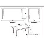 Casa si Gradina - Mobilier - Mese si birouri - Mese bucatarie si dining - Masa dining, Hanah Home, panou de particule melaminat, alb, model marmura, 180x90x76.8 cm - Infinity.ro