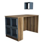 Casa si Gradina - Mobilier - Mese si birouri - Birouri - Birou de studiu, Hanah Home, pal melaminat, nuc si calcedonie, 120x65x75 cm - Infinity.ro