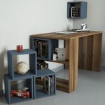 Casa si Gradina - Mobilier - Mese si birouri - Birouri - Birou de studiu, Hanah Home, pal melaminat, nuc si calcedonie, 120x65x75 cm - Infinity.ro