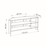 Casa si Gradina - Mobilier - Comode si corpuri - Comode - Comoda tv, Hanah Home, pal melaminat, alb, 110x45x36 cm - Infinity.ro