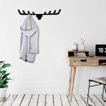 Casa si Gradina - Mobilier - Organizare si depozitare - Cuiere - Cuier de perete, Wallxpert, metal, negru, 66x17 cm - Infinity.ro