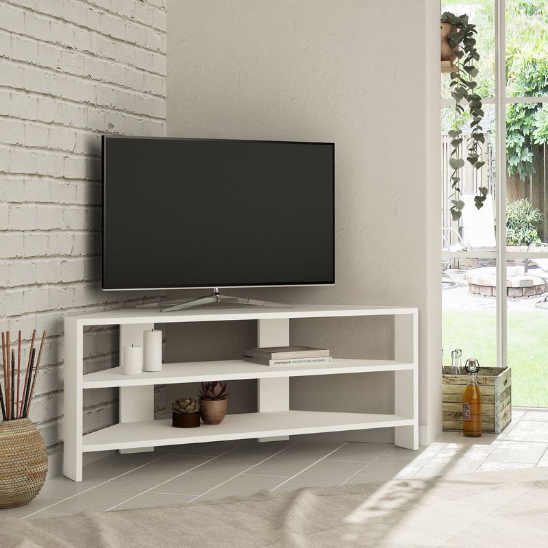 Casa si Gradina - Mobilier - Comode si corpuri - Comode - Comoda tv, Hanah Home, pal melaminat, alb, 110x45x36 cm - Infinity.ro