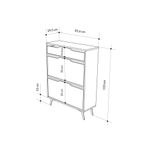 Casa si Gradina - Mobilier - Dulapuri si sifoniere - Dulapuri pantofi - Dulap pantofi, Hanah Home, pal melaminat, mocha deschis, 81.6x29.5x110 cm - Infinity.ro