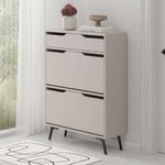 Casa si Gradina - Mobilier - Dulapuri si sifoniere - Dulapuri pantofi - Dulap pantofi, Hanah Home, pal melaminat, mocha deschis, 81.6x29.5x110 cm - Infinity.ro