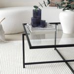 Casa si Gradina - Mobilier - Mese si birouri - Masute de cafea - Masuta de cafea, Hanah Home, sticla securizata, negru, 85x85x35 cm - Infinity.ro