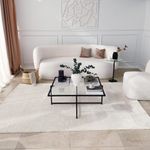 Casa si Gradina - Mobilier - Mese si birouri - Masute de cafea - Masuta de cafea, Hanah Home, sticla securizata, negru, 85x85x35 cm - Infinity.ro