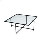 Casa si Gradina - Mobilier - Mese si birouri - Masute de cafea - Masuta de cafea, Hanah Home, sticla securizata, negru, 85x85x35 cm - Infinity.ro