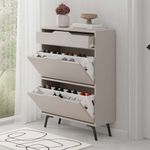 Casa si Gradina - Mobilier - Dulapuri si sifoniere - Dulapuri pantofi - Dulap pantofi, Hanah Home, pal melaminat, mocha deschis, 81.6x29.5x110 cm - Infinity.ro