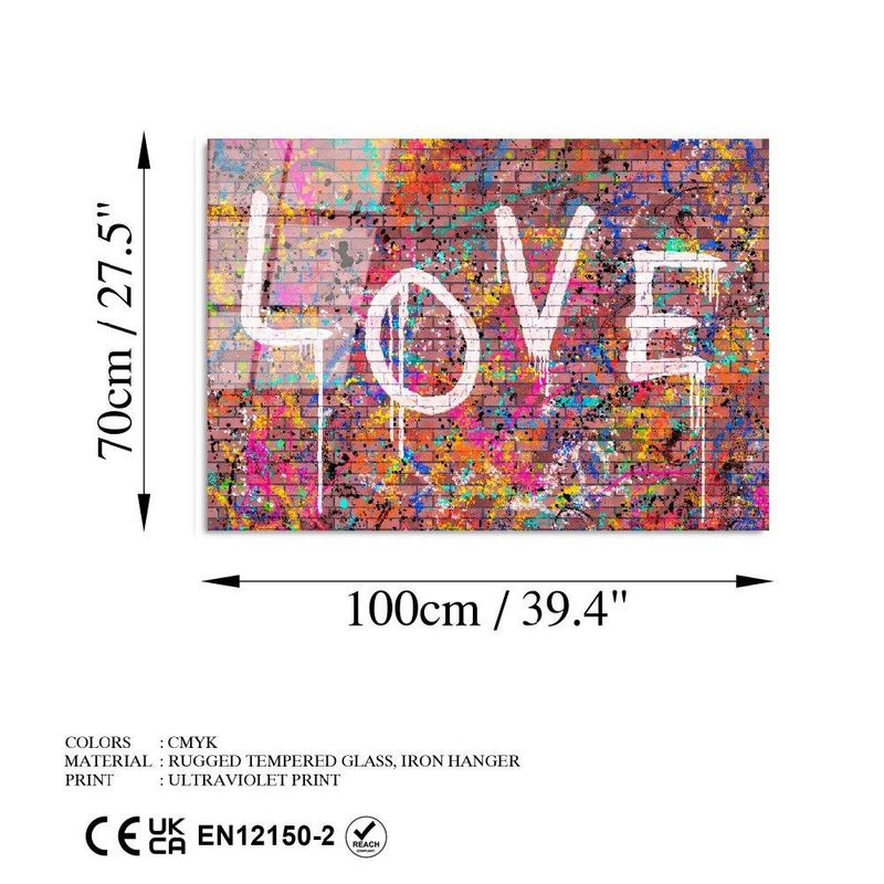 Casa si Gradina - Decoratiuni - Tablouri - Tablou decorativ, Wallxpert, sticla securizata, multicolor, 70x100 cm, 123BZM2232 - Infinity.ro
