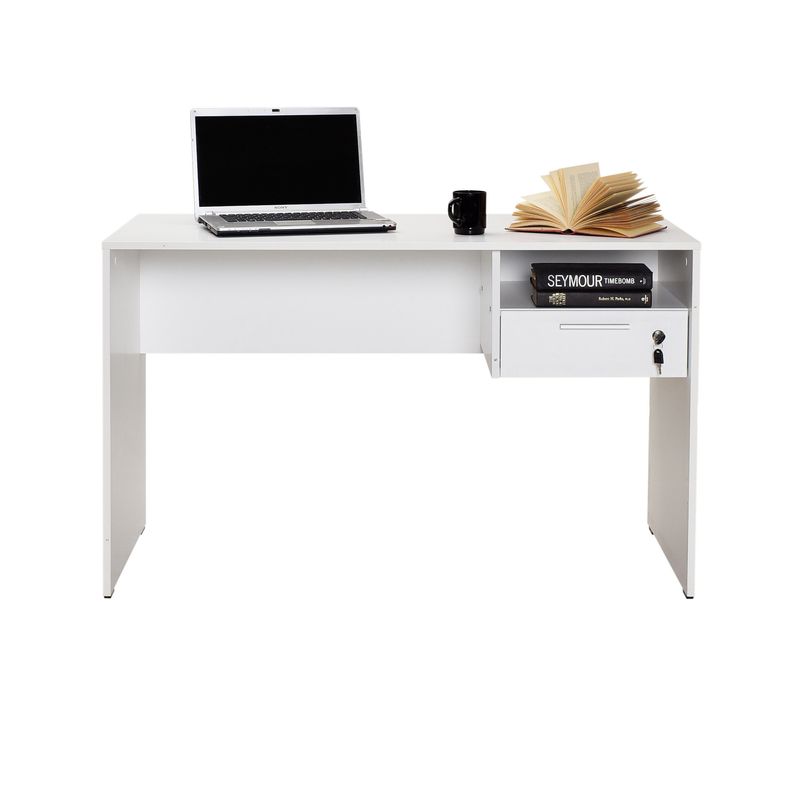 Casa si Gradina - Mobilier - Mese si birouri - Birouri - Birou, Hanah Home, pal melaminat, alb, 120x60x75 cm - Infinity.ro