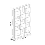 Casa si Gradina - Mobilier - Biblioteci si rafturi - Biblioteci - Biblioteca, Hanah Home, pal melaminat, alb-negru, 120x29,5x188 cm - Infinity.ro