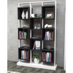 Casa si Gradina - Mobilier - Biblioteci si rafturi - Biblioteci - Biblioteca, Hanah Home, pal melaminat, alb-negru, 120x29,5x188 cm - Infinity.ro