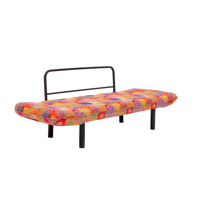 Casa si Gradina - Mobilier - Canapele si coltare - Canapele - Canapea extensibila, Hanah Home, metal, patchwork multicolor, 150x75x70 cm - Infinity.ro