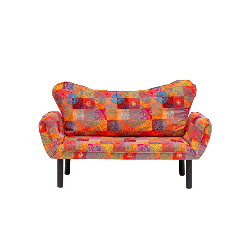 Casa si Gradina - Mobilier - Canapele si coltare - Canapele - Canapea extensibila, Hanah Home, metal, patchwork multicolor, 150x75x70 cm - Infinity.ro