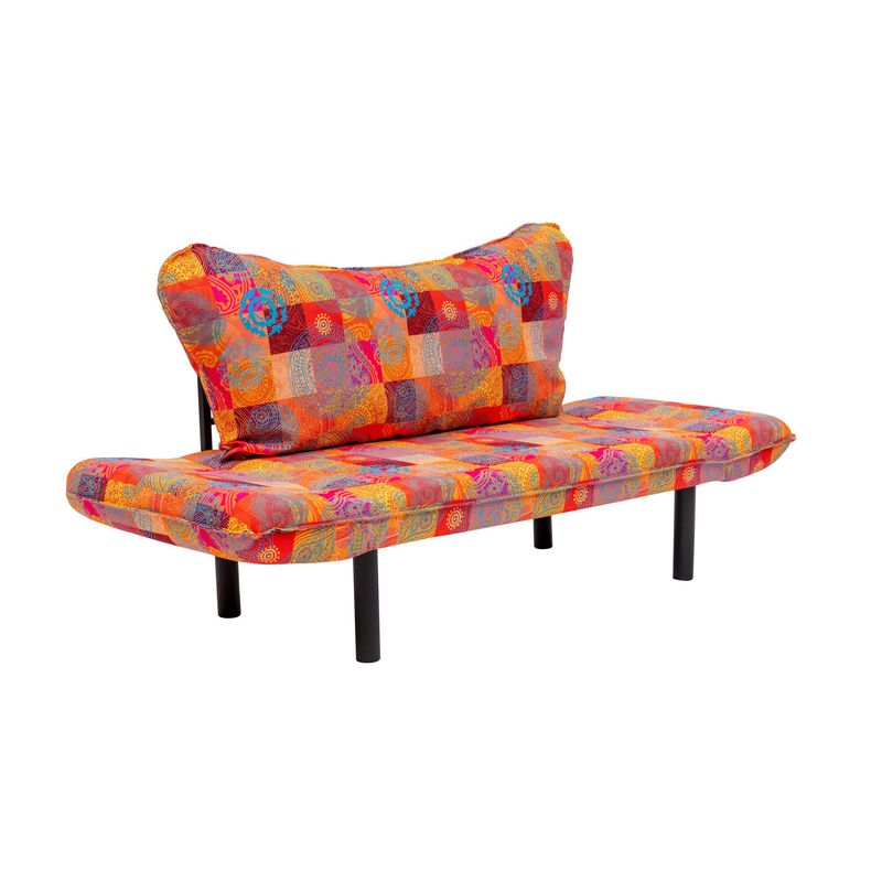 Casa si Gradina - Mobilier - Canapele si coltare - Canapele - Canapea extensibila, Hanah Home, metal, patchwork multicolor, 150x75x70 cm - Infinity.ro