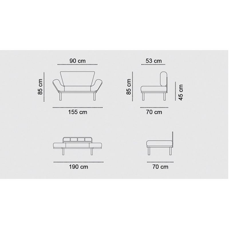 Casa si Gradina - Mobilier - Canapele si coltare - Canapele - Canapea extensibila, Hanah Home, microfibra, albastru petrol, 155x85x70 cm - Infinity.ro