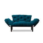 Casa si Gradina - Mobilier - Canapele si coltare - Canapele - Canapea extensibila, Hanah Home, microfibra, albastru petrol, 155x85x70 cm - Infinity.ro