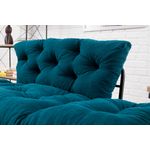Casa si Gradina - Mobilier - Canapele si coltare - Canapele - Canapea extensibila, Hanah Home, microfibra, albastru petrol, 155x85x70 cm - Infinity.ro