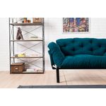 Casa si Gradina - Mobilier - Canapele si coltare - Canapele - Canapea extensibila, Hanah Home, microfibra, albastru petrol, 155x85x70 cm - Infinity.ro