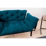 Casa si Gradina - Mobilier - Canapele si coltare - Canapele - Canapea extensibila, Hanah Home, microfibra, albastru petrol, 155x85x70 cm - Infinity.ro