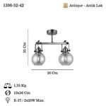 Casa si Gradina - Corpuri si surse de iluminat - Lustre si pendule - Lustra, Opviq, metal, antichizat, 35 cm - Infinity.ro