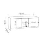 Casa si Gradina - Mobilier - Dulapuri si sifoniere - Dulapuri pantofi - Dulap pantofi, Hanah Home, pal melaminat, alb, 110x43x37 cm - Infinity.ro