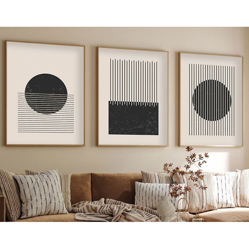 Casa si Gradina - Decoratiuni - Tablouri - Tablou decorativ inramat, Wallxpert, mdf si lemn masiv, multicolor, 50x70 cm, set 3 bucati, 693BSE1530 - Infinity.ro