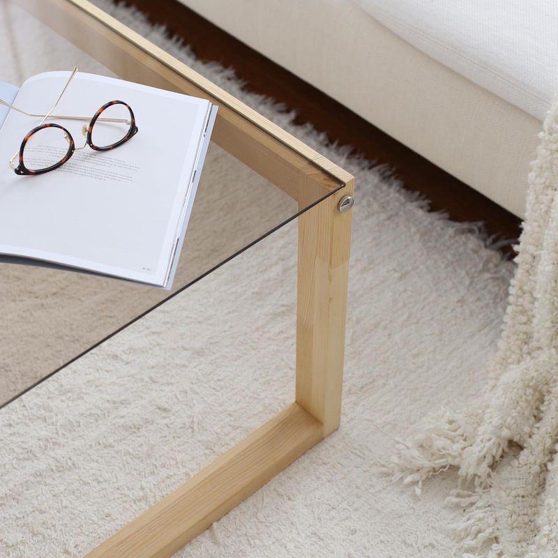 Casa si Gradina - Mobilier - Mese si birouri - Masute de cafea - Masuta de cafea, Hanah Home, lemn masiv de pin, natural, 85x55x40 cm - Infinity.ro