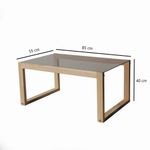 Casa si Gradina - Mobilier - Mese si birouri - Masute de cafea - Masuta de cafea, Hanah Home, lemn masiv de pin, natural, 85x55x40 cm - Infinity.ro