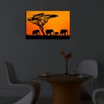 Casa si Gradina - Decoratiuni - Tablouri - Tablou decorativ cu led, Wallxpert, panza piele de caprioara, multicolor, 45x70 cm, rama lemn, 254LED1229 - Infinity.ro