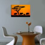 Casa si Gradina - Decoratiuni - Tablouri - Tablou decorativ cu led, Wallxpert, panza piele de caprioara, multicolor, 45x70 cm, rama lemn, 254LED1229 - Infinity.ro