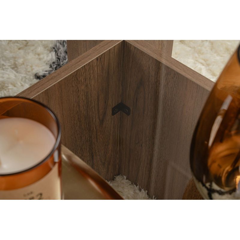Casa si Gradina - Mobilier - Mese si birouri - Masute de cafea - Masuta de cafea, Hanah Home, sticla calita si pal melaminat, nuc, 105x65x30 cm - Infinity.ro