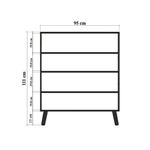 Casa si Gradina - Mobilier - Dulapuri si sifoniere - Dulapuri - Dulap multifunctional, Hanah Home, pal melaminat, multicolor, 95x36x111 cm, 869VEL4520 - Infinity.ro