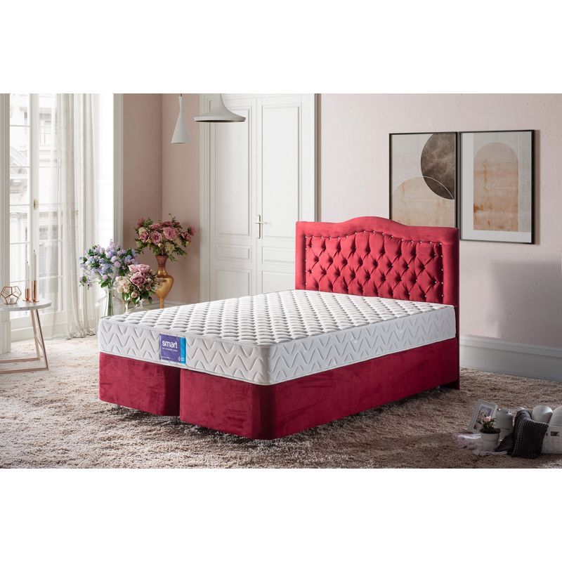 Casa si Gradina - Mobilier - Saltele si somiere - Saltele - Saltea, Hanah Home, bumbac tricotat, alb, 150x200x23 cm, ferma, ortopedica, doua fete - Infinity.ro