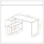 Casa si Gradina - Mobilier - Mese si birouri - Birouri - Birou de studiu, Hanah Home, pal melaminat, alb, 130x94x74 cm - Infinity.ro