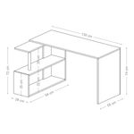Casa si Gradina - Mobilier - Mese si birouri - Birouri - Birou de studiu, Hanah Home, pal melaminat, alb, 130x94x74 cm - Infinity.ro