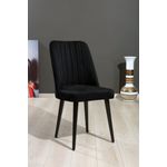 Casa si Gradina - Mobilier - Scaune si fotolii - Scaune - Set scaune, Hanah Home, mdf, negru, 46x45x92 cm, picioare metalice, 107BCK1142 - Infinity.ro