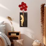 Casa si Gradina - Decoratiuni - Decoratiuni perete - Accesoriu decorativ de perete, Wallxpert, lemn, nuc maro rosu, 34x99 cm - Infinity.ro
