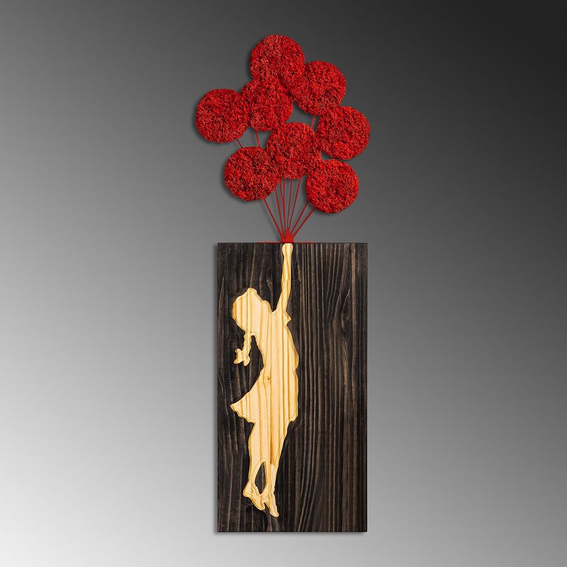 Casa si Gradina - Decoratiuni - Decoratiuni perete - Accesoriu decorativ de perete, Wallxpert, lemn, nuc maro rosu, 34x99 cm - Infinity.ro